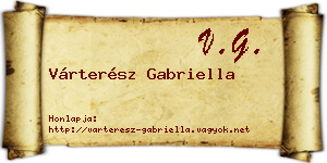 Várterész Gabriella névjegykártya